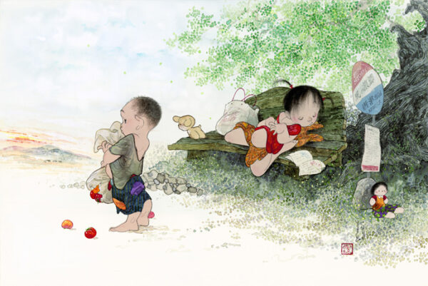 夏のバス停