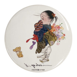 缶ミラー 少女の花籠