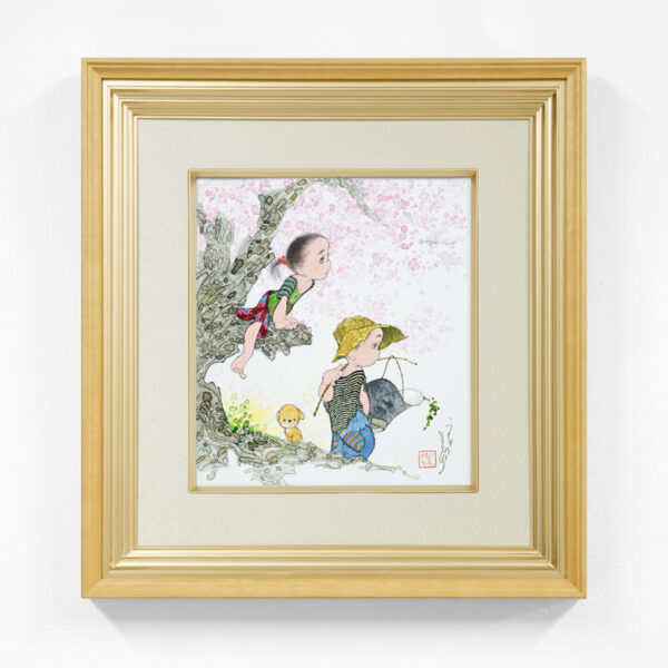 色紙「桜日」
